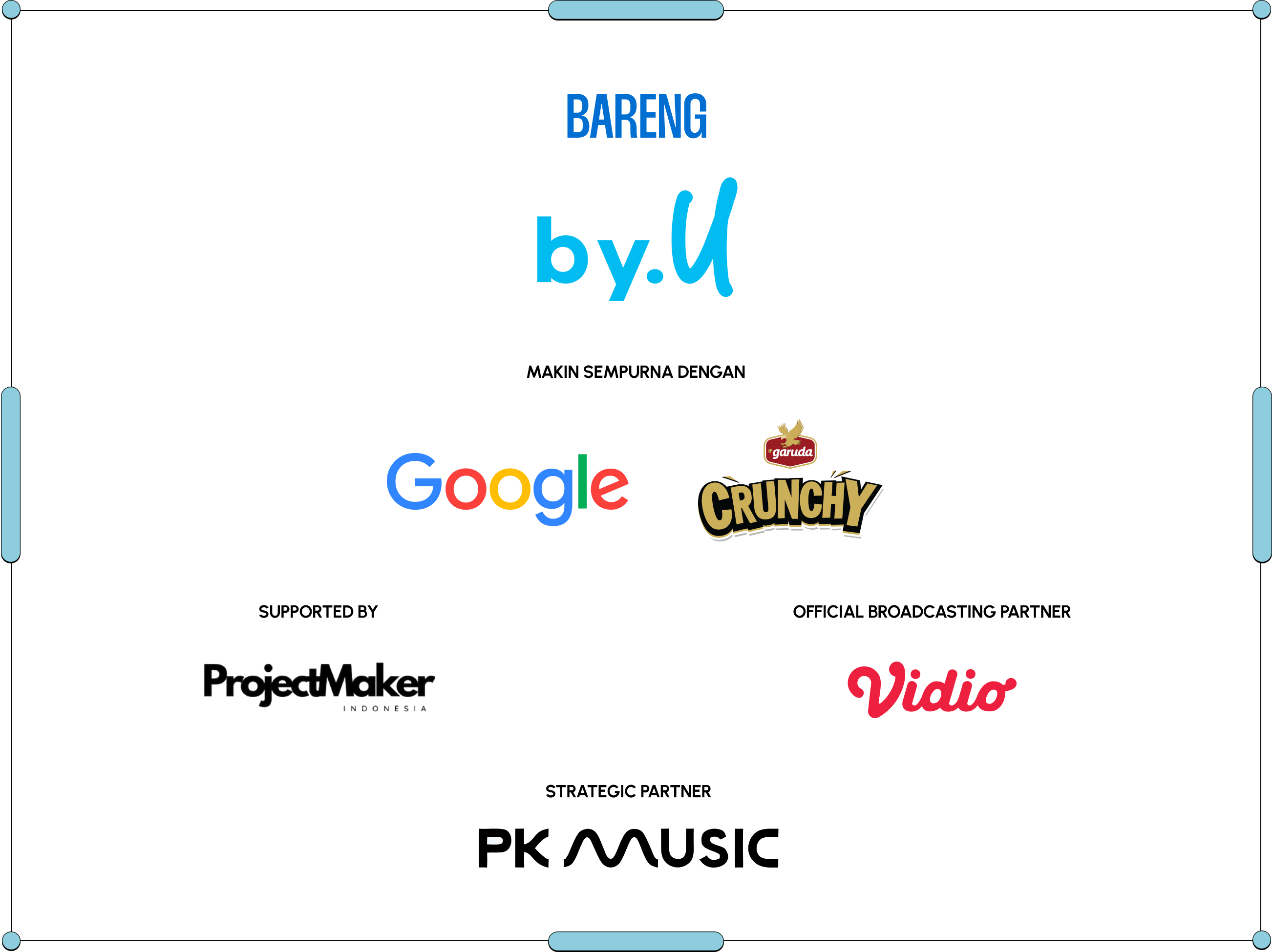 Bareng by.U — supported by Google, Crunchy, ProjectMaker Indonesia, Vidio, and PK Music